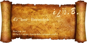 Éber Benedek névjegykártya